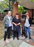 Goldenley-Care-Home-Faith-Paula-Keira-with-Lenny-the-dog