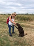 Goldenley-Care-Home-Keira-with-Lenny-the-dog